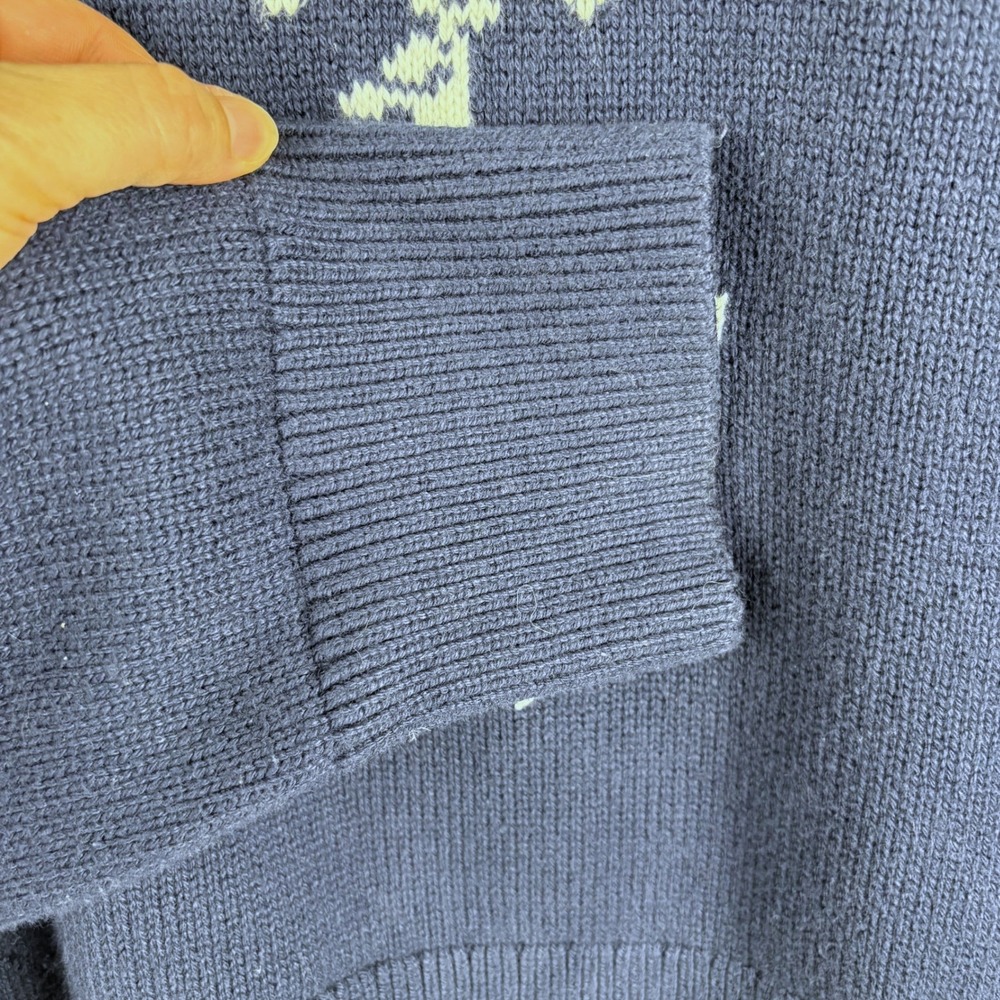 Rare Abercrombie & Fitch Hamptons NY Anchor Embroidery Crewneck Sweater Navy M - Picture 6 of 8
